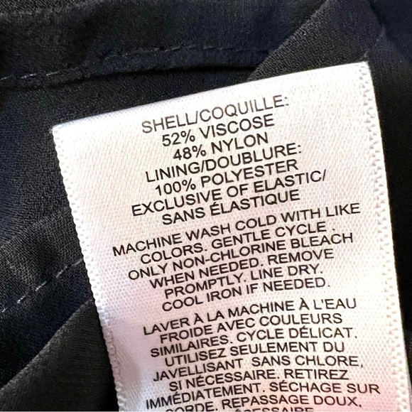 EXPRESS Speckled puffed long sleeves pleasant blouse black white polka dots L - Picture 11 of 11